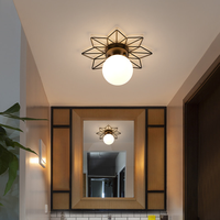 Luminaires suspendus LED en fer modernes et simples pour couloir, hall d'entrée et balcon, luminaires de plafond en forme de tournesol
