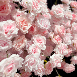 Venta Directa de Fábrica de Arco Floral en Forma de Corazón con Rosas Artificiales de Seda Rosa Romántico, un Fondo Romántico y Lujoso - Product Image 4