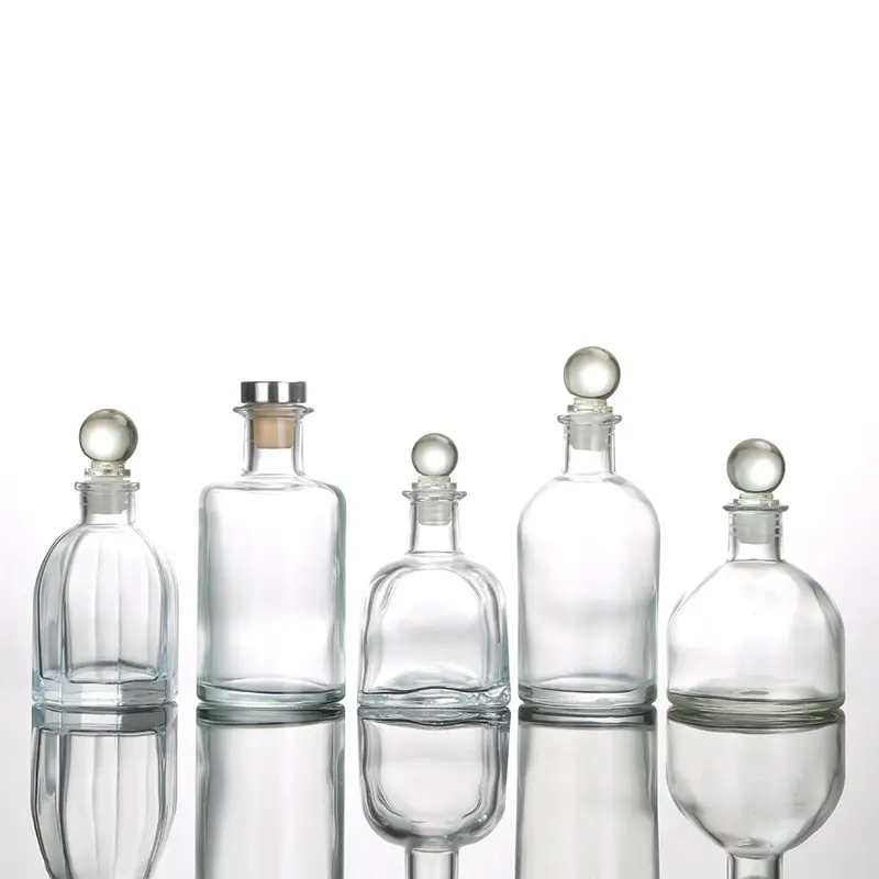 100ml Aroma therapie Leere ätherische Öl flasche 200ml Reed Diffusor Glasflasche 250ml Weinglas flasche mit Kork
