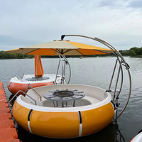 Plateforme de divertissement aquatique extérieure personnalisable et tendance en forme de donut pour fêtes aquatiques et jeux aquatiques