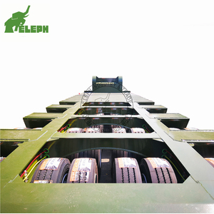 Haute qualité <span class=keywords><strong>4</strong></span> <span class=keywords><strong>essieux</strong></span> 14M 80t transporteur de marchandises équipement lourd transportant une semi-remorque à lit bas - Product Image 5