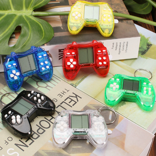 SZZR Mini Wireless Educational Video Gaming Machine Controller New Keychain Electronic Puzzle Handheld Game Console Stacking