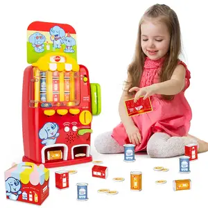 EPT 2024 Machine à boissons pour enfants, jeu d'imitation de rôle, mini distributeur automatique de jouets interactifs pour enfants