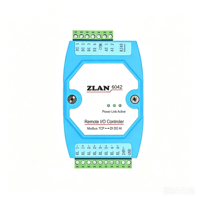 ZLAN6042 Industrial Remote I/O Controller DI DO AI RS485 Ethernet DC9-24V in Stock