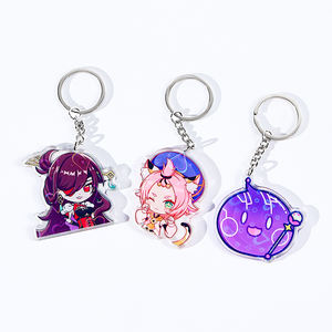 CNAWO barato personalizado acrílico encanto gradiente epoxi Holo llavero color acrílico llavero mochila accesorios personalizados su propio <span class=keywords><strong>des</strong></span> - Product Image 3