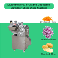 Multifunctionele 3-in-1 groentesnijder met verstelbare snij-/schaaf-/schaafmaat, 3D industriële snijmachine voor fruit & groenten