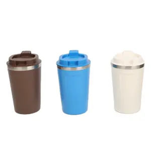 380ml Insulated Vacuum Sealed Coffee Cups Double Wall Stainless Steel Tumblers Travel Coffee Mug With Lid