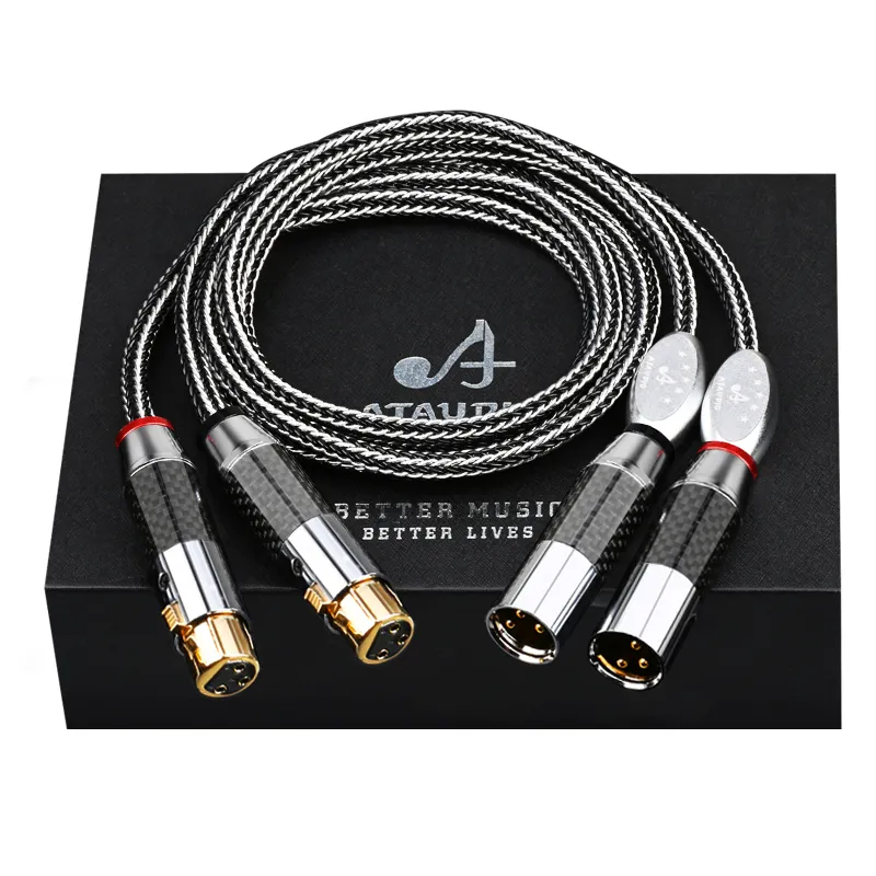 ATAUDIO New Hi-End XLR audio cable Male To Female xlr Plug splitter Audio Balanced Cable HIFI XLR Cable