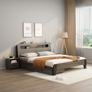 Letto Scandinavo Multistrato 1.8m per Camera Matrimoniale, Letto <span class=keywords><strong>King</strong></span>-<span class=keywords><strong>Size</strong></span>, Letto per Hotel e B&B, Letto a Pannelli Multifunzionale - Product Image 1