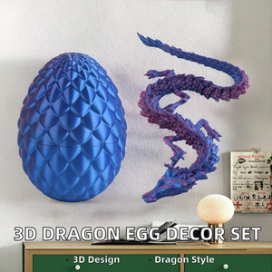 3D Printed TPE/Silicone Dragon <b>Eggs</b> Crystal <b>Toy</b> Decor Set for Japanese Educational 1/100 Scale Unisex - Product Image 6