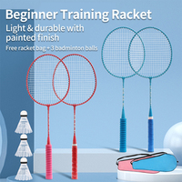 Raquette de badminton pour enfants Jeberly modèle 09, de haute qualité, légère, cadre en fer allié, poignée en éponge souple, couleur vive, directement de l'usine