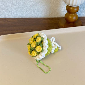 พวงกุญแจ<span class=keywords><strong>ช่อ</strong></span>ดอกกุหลาบขนาดเล็กทำด้วยมือสุดสร้างสรรค์สีสันสดใสเสน่ห์ถักโครเชต์ขนาดเล็กสำหรับวันคริสต์มาสวันแม่ทันสมัย - Product Image 4