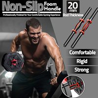 Ensemble d'haltères en ciment sûrs et confortables, barre d'haltères réglable 20 kg 1,2 m pour la remise en forme à domicile et l'entraînement de force du corps entier