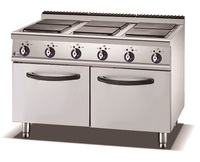 Cuisinière électrique à 6 brûleurs avec armoire, rangement spacieux et chauffage efficace ZH-TT-6A
