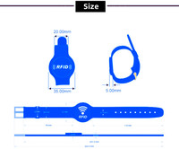 Bracelet en silicone NFC avec code QR personnalisé imperméable, bracelet en caoutchouc NFC RFID NTAG216 pour les événements