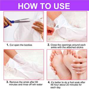 Masque Peel pour les pieds à <span class=keywords><strong>la</strong></span> lavande-Lot de 3 masques pour les pieds secs et morts, les callosités, les talons rugueux-281271 - Product Image 2