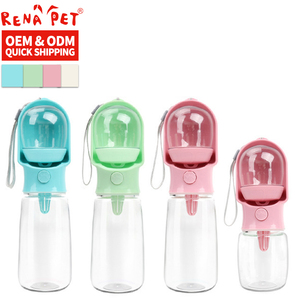 Venta al por mayor 2 en 1 logotipo personalizado portátil de viaje para mascotas producto barato botella de agua para perros - Product Image 1