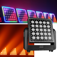 Projecteur de scène LED RVBW 4-en-1 matriciel 5x5 super lumineux à tête mobile avec anneau halo pour discothèque, boîte de nuit, théâtre, spectacle musical