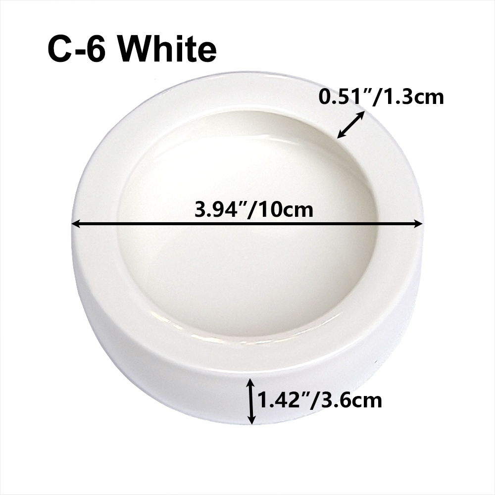 Blanco redondo C-6 de cerámica