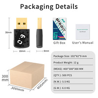 Adaptateur Bluetooth BT6.0 sans pilote pour la réception audio sur ordinateur portable pour téléphone mobile EDR+BLE