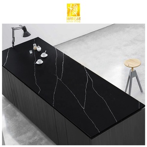BOTON STONE controsoffitti moderni in quarzo Calacatta <span class=keywords><strong>nero</strong></span> lucido in pietra artificiale per cucine - Product Image 3