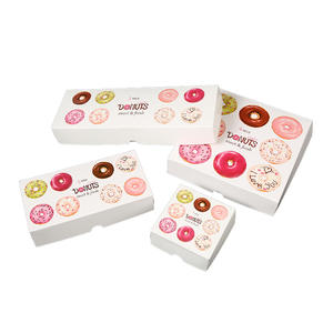 Anpassbare Lebensmittelgeeignete Einweg-Verpackungsbox für Kekse, Kuchen, Gebäck, Donuts und Macarons mit Offsetdruck - Product Image 5