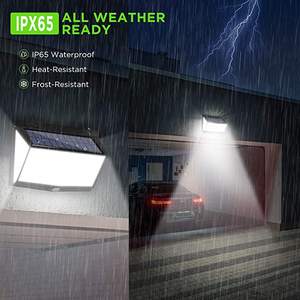 468 süper parlak LED açık güneş lambası su geçirmez 3 modları hareket sensörü insan indüksiyon güneş bahçe lambası Yard garaj ışıkları - Product Image 3