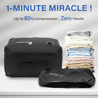 Sac de compression sous vide imperméable en TPU avec logo personnalisé, sacs de rangement réutilisables pour valises de voyage