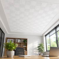 Panneaux de plafond en gypse laminés PVC à face vinyle, finition résistante à l'humidité, modernes, pour systèmes de suspension T-Grid