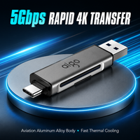Lecteur de carte SD USB 3.0 Type-C en aluminium, Plug and Play, sans pilote, adaptateur de mémoire OTG pour MacBook, ordinateur portable, ordinateur de bureau, Mac