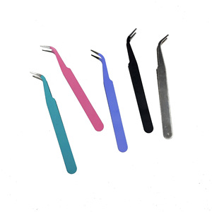 Wholesale stainless steel colored DIY curved <b>clips</b> for journaling, macaron making tools, Guka tweezers - Product Image 4