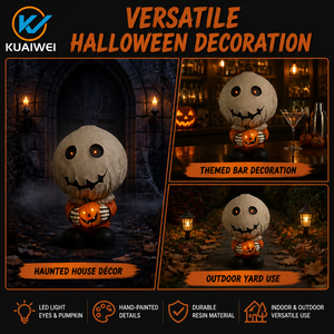 Statua di Sam in Resina Fatta a Mano KW, Figura Fantasma Luminosa per Halloween 2026, Decorazione Resistente all'Acqua per Casa Stregata - Product Image 3