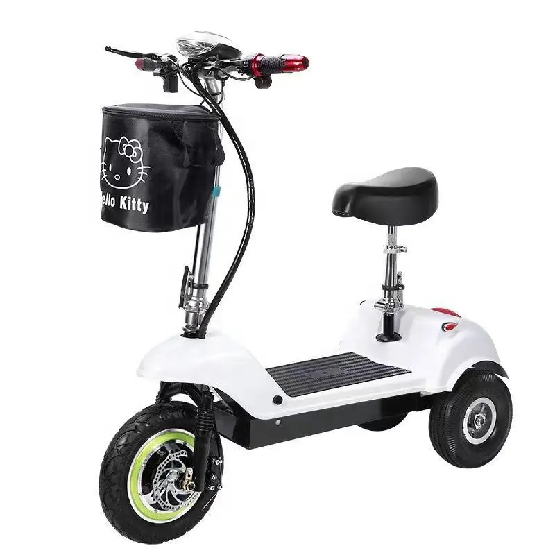 Yetişkinler üç tekerlekli bisiklet scooter için fabrika katlanabilir 3 tekerlekli elektrikli scooter 36V 350W