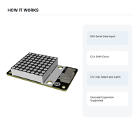 Module d'affichage matriciel LED 8*8, 64 pixels, carte cascade DIN CLK CS pour projets de texte défilant Arduino