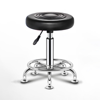 Tabouret de bar en métal à prix abordable, design simple, pour usage domestique ou de réception, chaise pivotante à roulettes et à hauteur réglable
