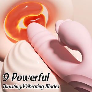 Vibromasseurs point G, stimulateur clitoridien <span class=keywords><strong>en</strong></span> forme de langue, jouet sexuel rose, godemichés avec 9 modes de vibration, 9 modes de poussée et de léchage, jouets sexuels pour couples - Product Image 2