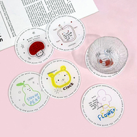 Sous-verres en plastique rembourrés, tapis isolants haute température, motif simple, transparents, décoratifs, ornements de table, vente en gros
