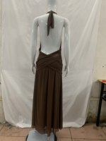 Robe longue chic 2026 sans manches, col en V, dos nu, élégante et ajustée, pour anniversaire, mariage, été, pour femme