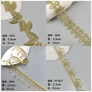 Ren Vàng Phụ Kiện Trang Trí Cô Dâu Tự Làm Hai Bên Ren Viền - Product Image 5