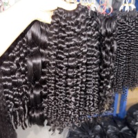 Extensions de cheveux humains vierges bouclés crépus 100% ondulés, style bohème, avec nœuds miracle double brin pour perruque au crochet
