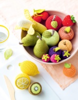 Handgebreide Mini Gehaakte Fruit En Groente Sleutelhangers Superzachte Pluche Pp Katoen Gevulde Handgemaakte Amigurumi Sleutelhangers