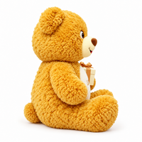 Boîte cadeau dorée LOVE U, ours en peluche personnalisé avec texture bouclée pour des cadeaux romantiques personnalisés
