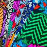 Kain Ankara 100% Katun/Poliester 85 hingga 135 Gsm, Gaya Fashion, Cetak Afrika Asli, Desain Kustom, Penjualan Panas