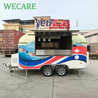 WECARE Remorque de restauration mobile personnalisée pour services alimentaires en plein air, entièrement équipée avec machine à snacks, pour burgers et café