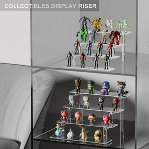 Nhà máy tùy chỉnh rõ ràng <span class=keywords><strong>Acrylic</strong></span> Nước hoa tổ chức hiển thị risers trong suốt 4 Tier <span class=keywords><strong>Acrylic</strong></span> con số đồ chơi hiển thị đứng cho nhà - Product Image 5