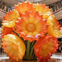 Fleurs gonflables artificielles suspendues pour scène publicitaire, ballons géants gonflables personnalisés pour événements