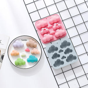Vente flash : 8 moules en silicone en forme de nuage, sains et résistants aux hautes températures, pour la fabrication de bonbons et de biscuits pour enfants, moules à pâtisserie - Product Image 1