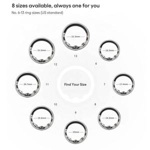 Monitor de ritmo cardíaco de acero, monitor de ritmo cardíaco, rastreador de ejercicios, salud, oxígeno en sangre, iluminación, anillo inteligente para dormir - Product Image 6