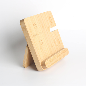 Station de charge sans fil 3 en 1 en bambou 15W pour iPhone, AirPods, <span class=keywords><strong>Apple</strong></span> <span class=keywords><strong>Watch</strong></span> |   Chargeur sans fil rapide - Product Image 6