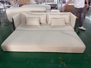 Sofá Cama Moderno, Elegante y Relajante, Sofá Convertible de Tela Bouclé para Sala de Estar - Product Image 5